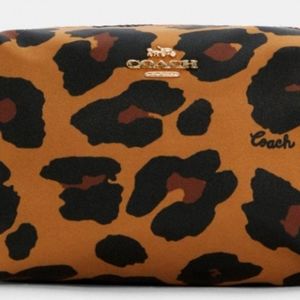 Coach Leopard Print Cosmetic Bag